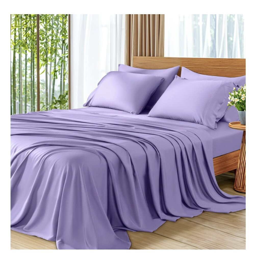 Bamboo bedsheet set, Lavender, Queen